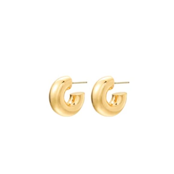 Roxanne Assoulin The Polished Chubbie Earrings Gold Huggie Clean Beauty - Picture 1 of 5
